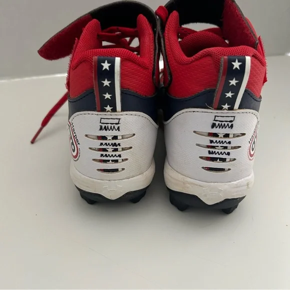 Under Armour Harper 6 Red White and Blue Boys Baseball Cleats Boys Size 3Y - Picture 12 of 12